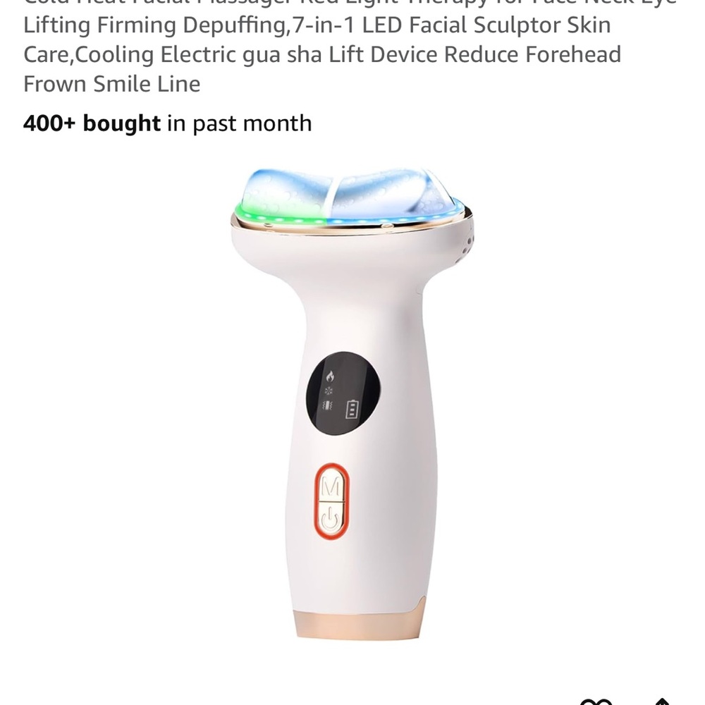 LED Facial Sculptor Skin Care Device - White and Gold